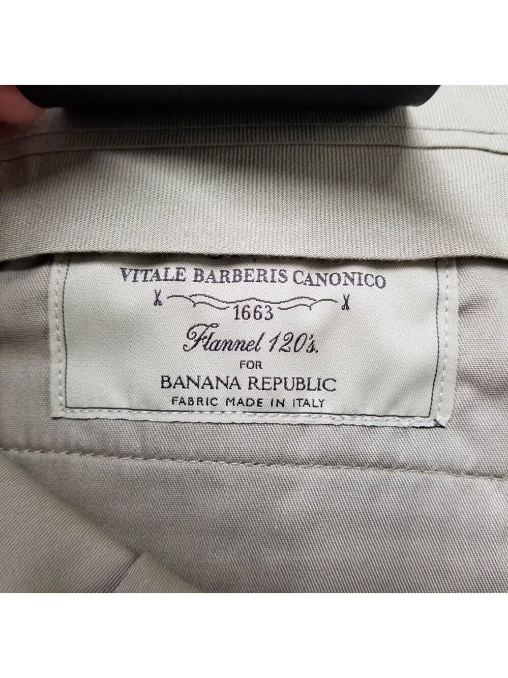 Banana Republic Pants Mens Gray Tapered Soft Virgin Wool Vitale Flannel 120's - Picture 10 of 12